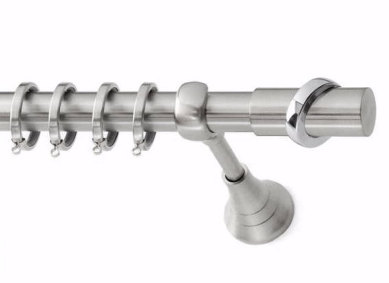 Κουρτινόξυλο Φ25 Inox KS149