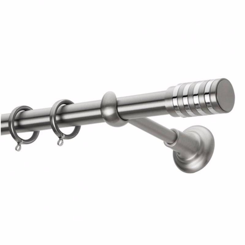 Κουρτινόξυλο φ25 inox Mercury