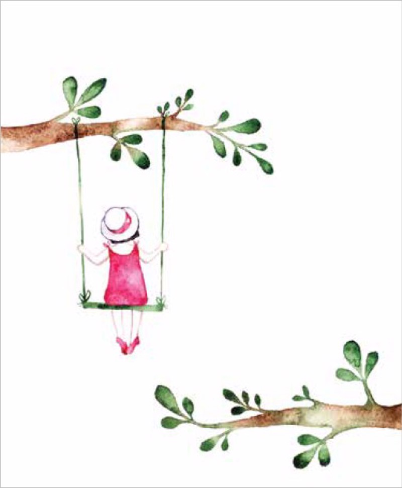 Ρόλερ με Ψηφιακή Εκτύπωση 'Κοριτσάκι σε Κούνια' E331