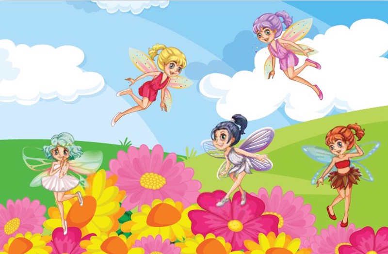 Ρόλερ με Ψηφιακή Εκτύπωση 'Μικρές Νεράιδες' E348