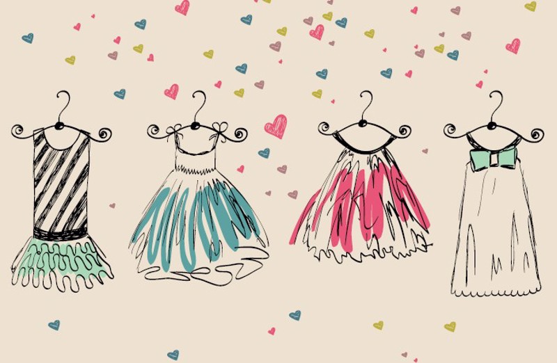 Ρόλερ με Ψηφιακή Εκτύπωση 'Φορέματα' E349