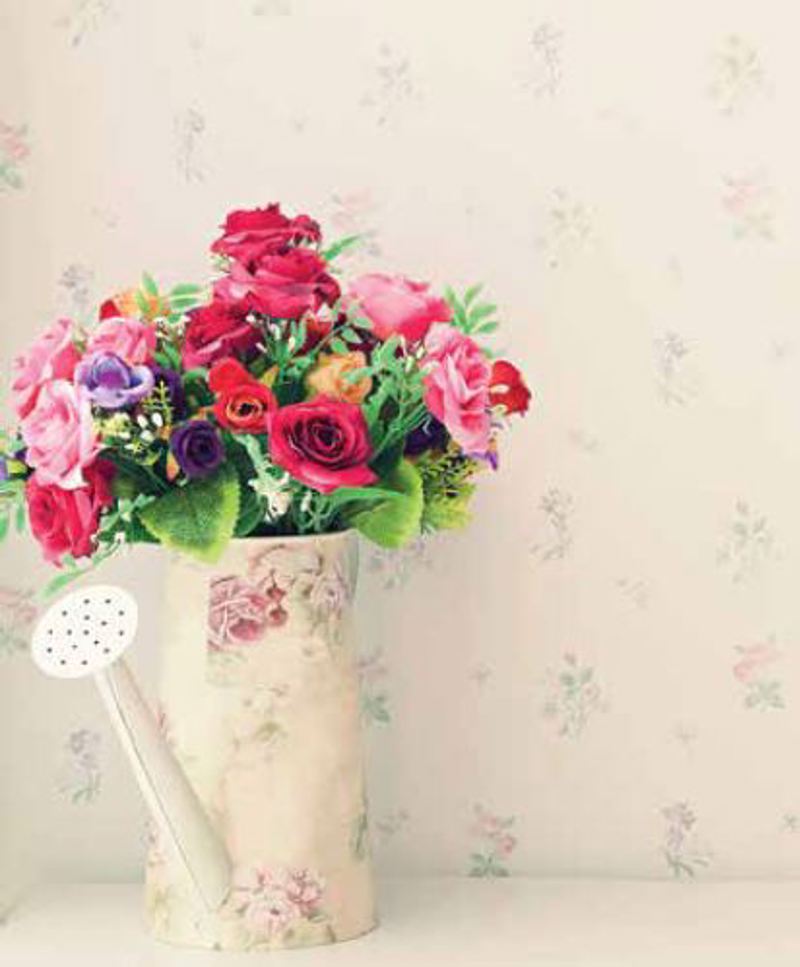 Ρόλερ με Ψηφιακή Εκτύπωση Vintage 'Μπουκέτο με Τριαντάφ