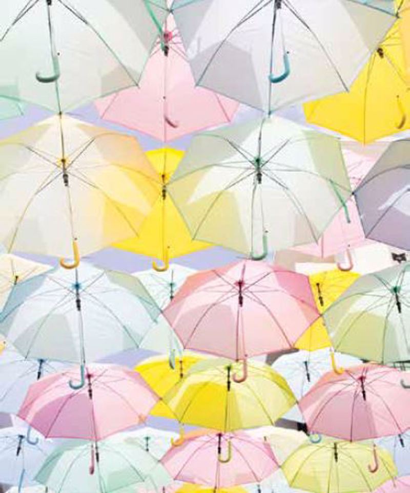 Ρόλερ με Ψηφιακή Εκτύπωση 'Πολύχρωμες Ομπρέλες' E424