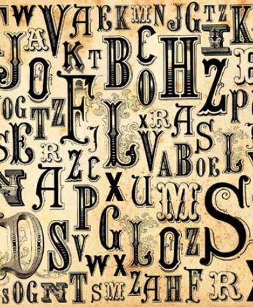 Ρόλερ με Ψηφιακή Εκτύπωση Vintage 'Art Of Typography' E438