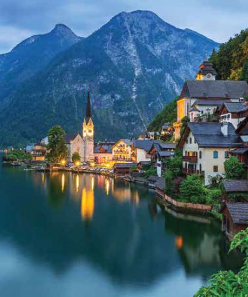 Ρόλερ με Ψηφιακή Εκτύπωση 'Village By The Lake' E532