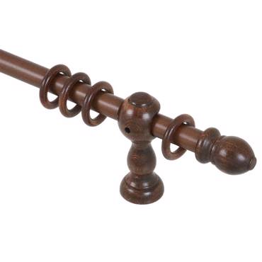 Καρυδί ξύλινο Φ30 κλασσικό κουρτινόξυλο