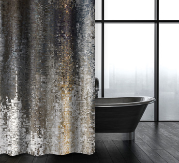 ΚΟΥΡΤΙΝΑ ΜΠΑΝΙΟΥ 180Χ200 SAINT CLAIR ABSTRACT DES 101 ANTHRACITE