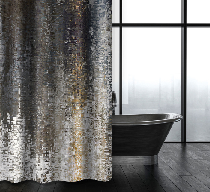 KOuRTINA MPANIOu 180X200 SAINT CLAIR ABSTRACT DES 101 ANTHRACITE