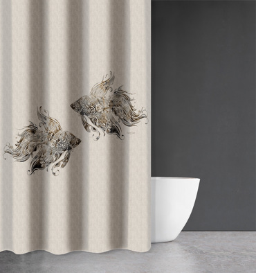 ΚΟΥΡΤΙΝΑ ΜΠΑΝΙΟΥ 180Χ200 SAINT CLAIR SEA WATER DES 622