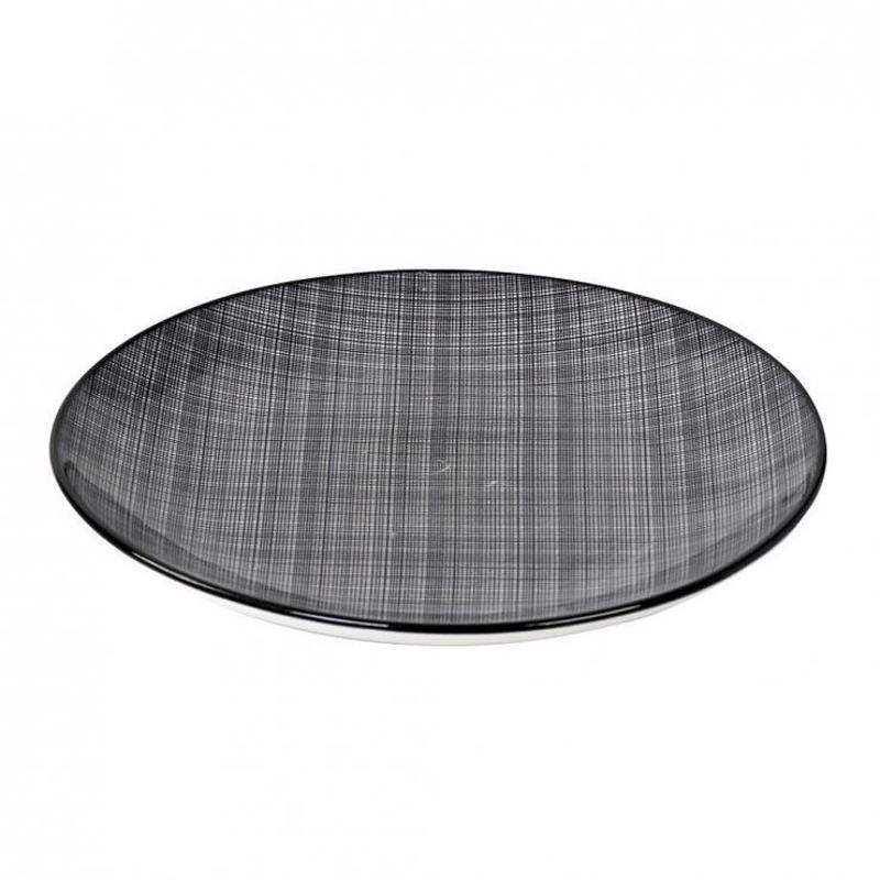 Πιάτο Ρηχό Μαύρο Καρό 27εκ ATA102K6 Espiel