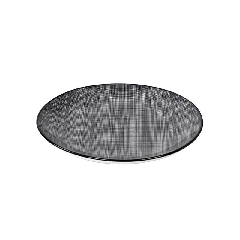 Πιάτο Φρούτου Μαύρο Καρό 21εκ ATA106K6 Espiel