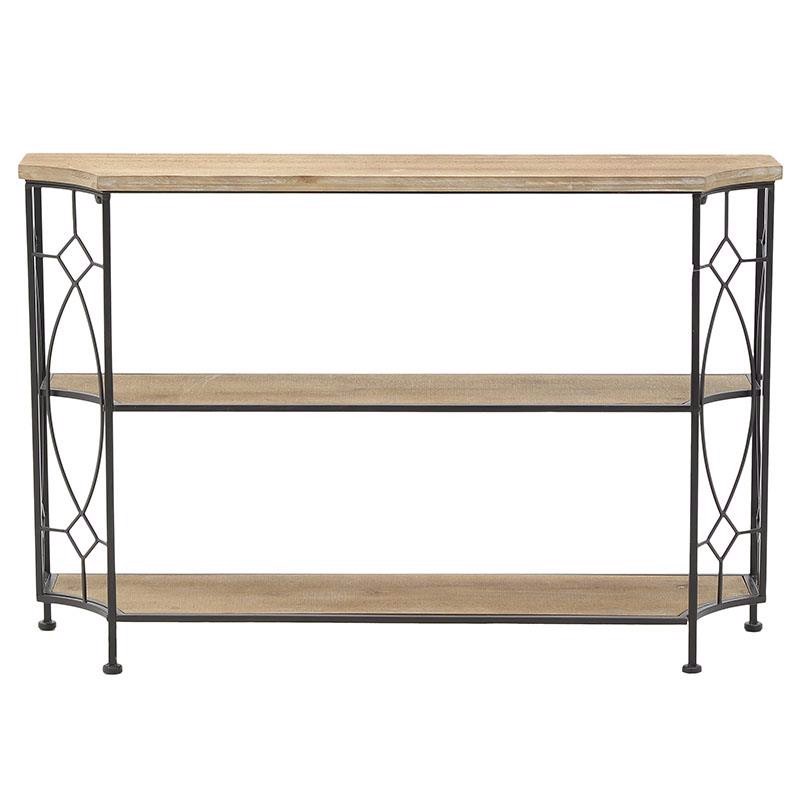 INART ΚΟΝΣΟΛΑ ΞΥΛΙΝΗ ΜΕΤΑΛΛΙΚΗ NATURAL ΜΑΥΡΗ 120Χ29Χ79 3-50-294-0093