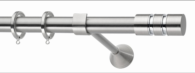 Κουρτινόξυλο φ25 inox gabriela