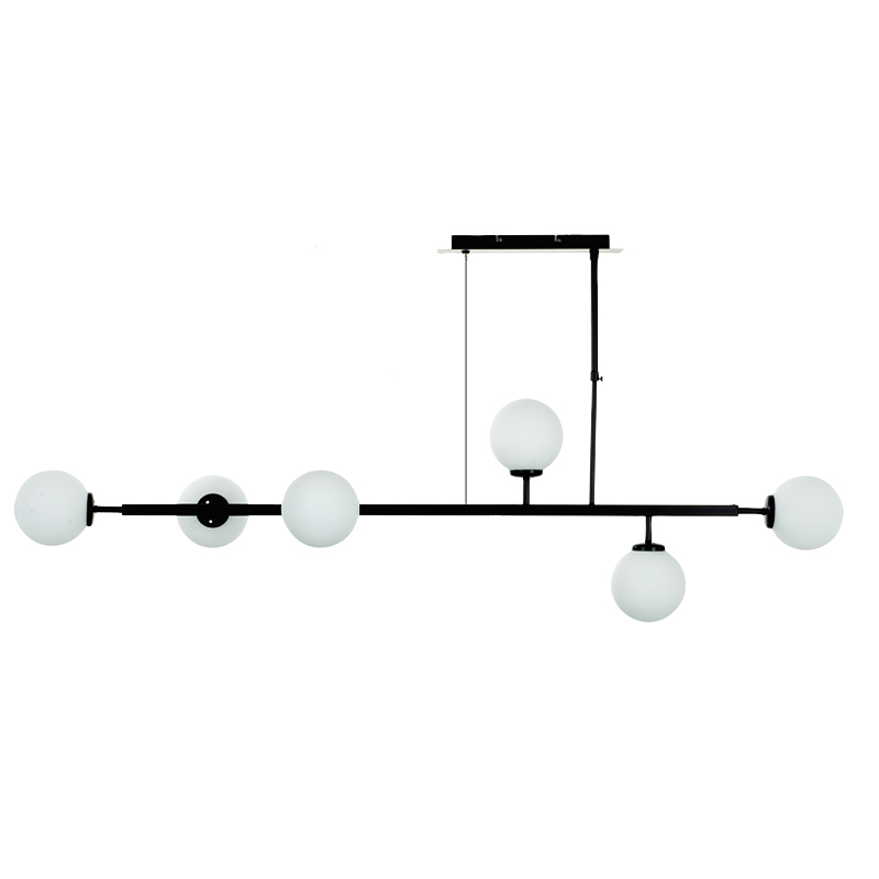 Inlight 6φωτο Φωτιστικό Οροφής Μεταλλικό Μαύρο/Λευκό G9