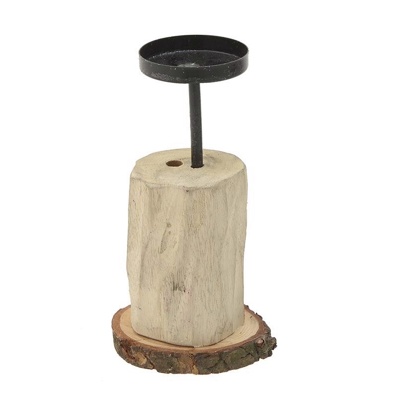 INART ΚΗΡΟΠΗΓΙΟ ΞΥΛΙΝΟ ΜΕΤΑΛΛΙΚΟ ΜΑΥΡΟ NATURAL Δ5Χ12 3-70-244-0003