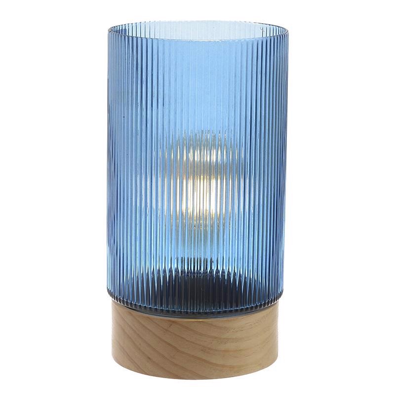 INART ΦΩΤΙΣΤΙΚΟ ΕΠΙΤΡΑΠΕΖΙΟ LED ΓΥΑΛΙΝΟ ΜΠΛΕ 3V Δ14,5Χ28 3-15-104-0051