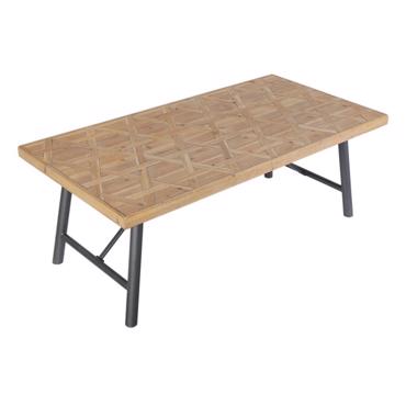 Τραπεζάκι Σαλονιού Μεταλλικό με Ξύλινη Επιφάνεια 120Χ60Χ45εκ DIL104 Espiel