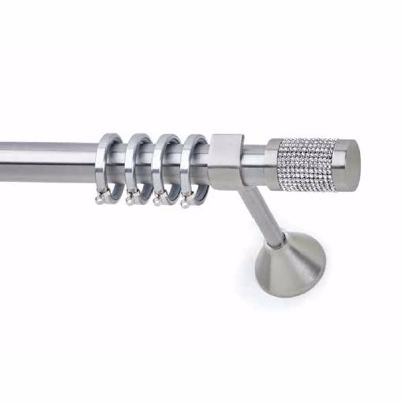 Κουρτινόξυλο φ25 Inox Strass One