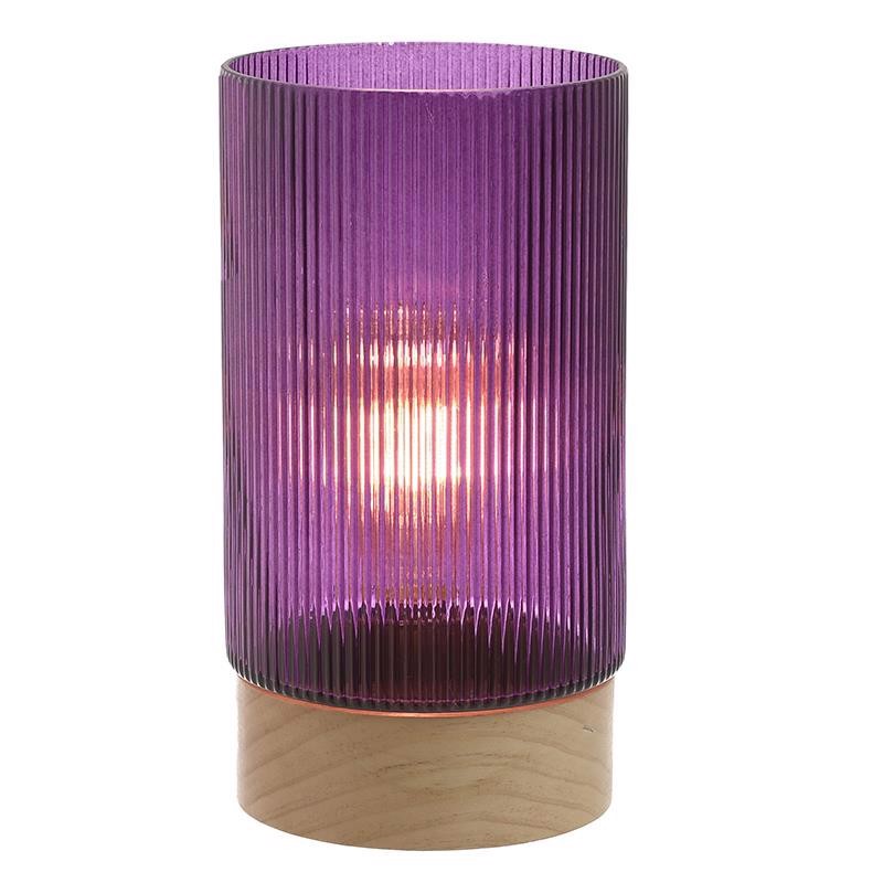 INART ΦΩΤΙΣΤΙΚΟ ΕΠΙΤΡΑΠΕΖΙΟ LED ΓΥΑΛΙΝΟ ΜΩΒ 3V Δ14,5Χ28 3-15-104-0050