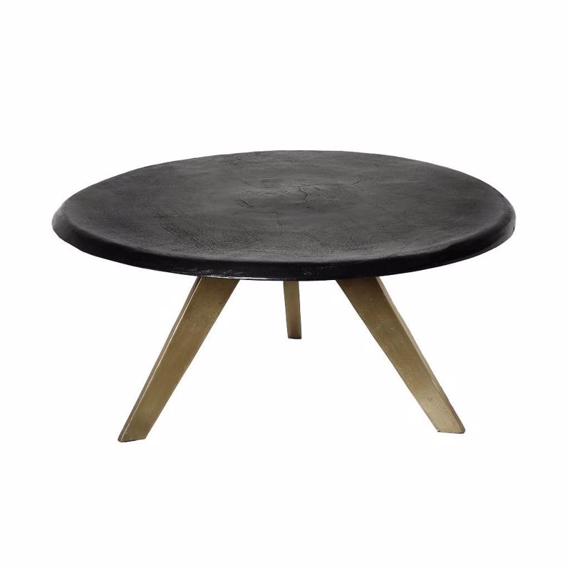 ΤΡΑΠΕΖΙ ΣΑΛΟΝΙΟΥ ΜΑΥΡΟ ΜΠΡΟΝΖΕ 79X79X36 ACO301 ESPIEL