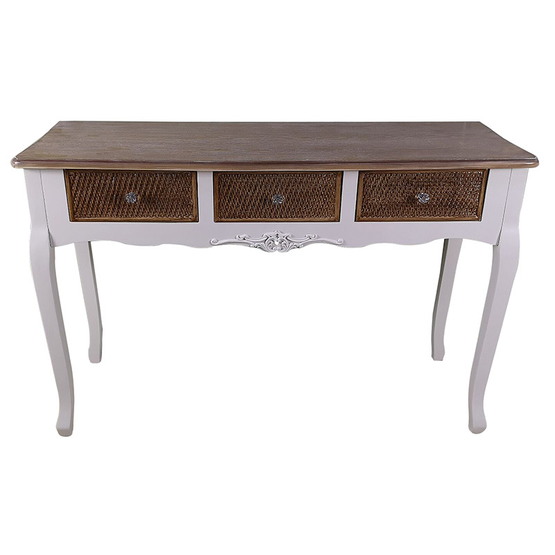INART ΚΟΝΣΟΛΑ ΞΥΛΙΝΗ NATURAL ΛΕΥΚΗ 120Χ40Χ80 3-50-838-0029