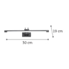 INLIGHT APLIKA PINAKA LED METALLIKI OXuNTE 4W 290Lm/3000K 19x30cm 1044-G