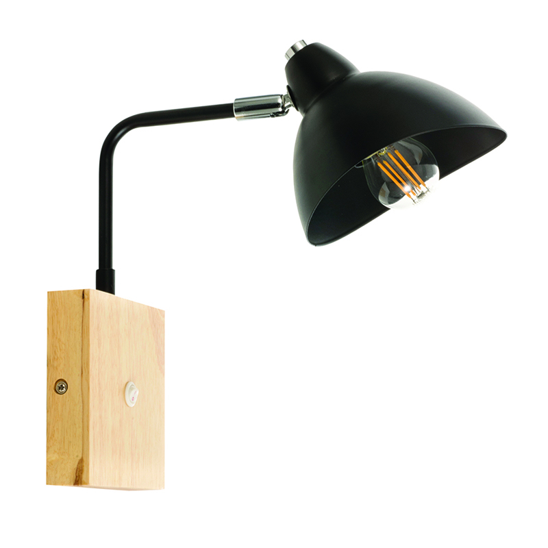 INLIGHT ΑΠΛΙΚΑ TOIXOY ΜΕΤΑΛΛΙΚΗ ΜΑΥΡΗ 43387