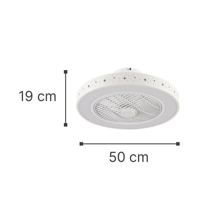 InLight Almanor 36W 3CCT Anemistiras Orofis me LED Fotismo se Lefko Xroma (101000410)