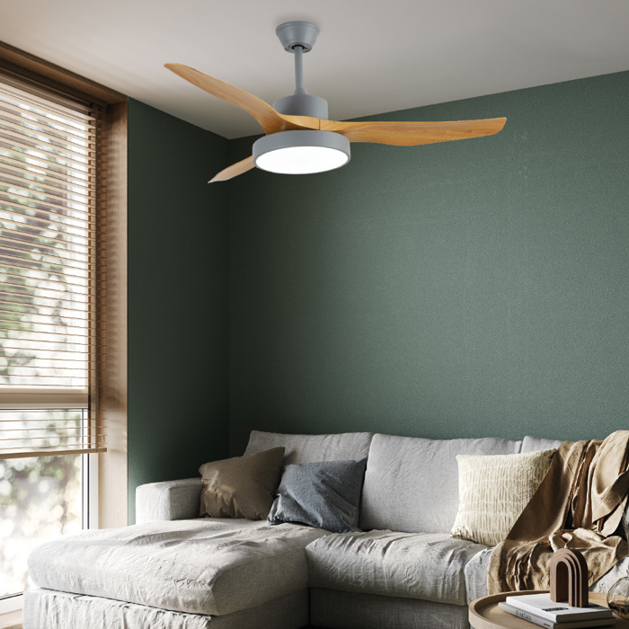InLight Nitinat 25W 3CCT LED Ανεμιστήρας Οροφής Γκρι/Απόχρωση Ξύλου (102000230) InLight Nitinat 25W 3CCT LED Anemistiras Orofis Ggri/Apoxrosi Xulou (102000230)