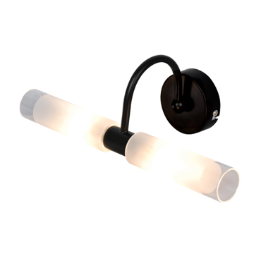 InLight Επιτοίχιο φωτιστικό από μαύρο μέταλλο και γυαλί αμμοβολής 2XG9 31.5cm (1048-Μαύρο)