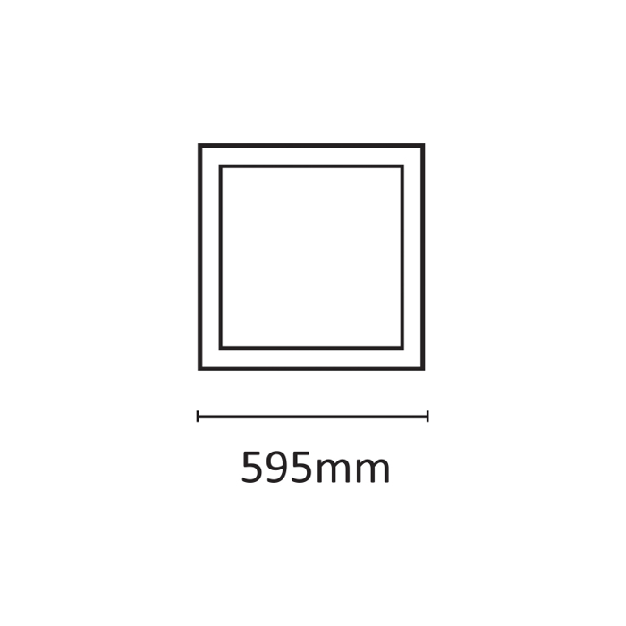 InLight LED Panel 48watt Tetragno 4000K Fusiko Lefko 59.5x59.5cm (2.48.01.2)