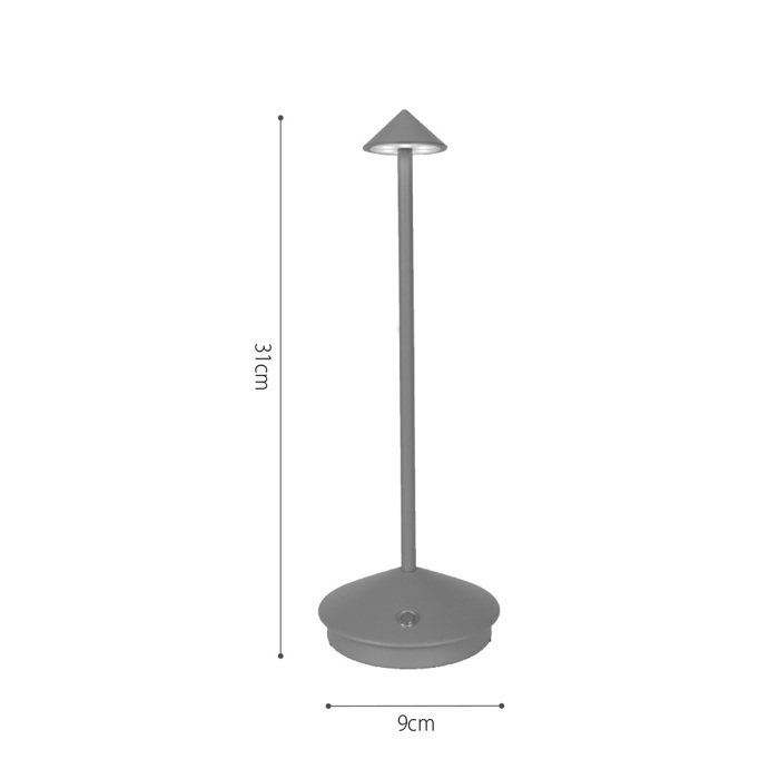 InLight Epitrapezio Epanafortizomeno Fotistiko LED 3000K se ggri apoxrosi F9x31cm (3031-Gray)