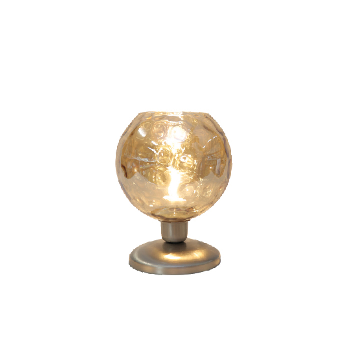 InLight Epitrapezio fotistiko apo metallo kai meli Gyali 1XE27 D:30cm (3043-Amber)