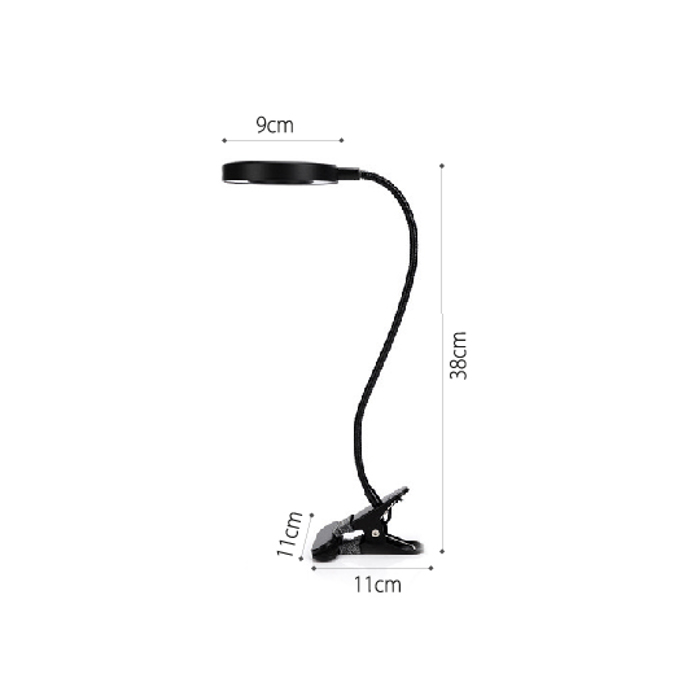 InLight Fotistiko LED 7W 3CCT (3000K-6000K by switch) me klip se mavro xroma D:38cm (3044-BL)