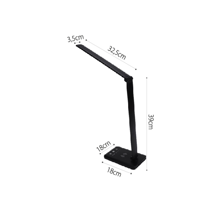 InLight Επιτραπέζιο Φωτιστικό LED 7W 3CCT Πλαστικό σε Μαύρο Χρώμα 39cm (3045-BL) InLight Epitrapezio Fotistiko LED 7W 3CCT Plastiko se Mavro Xroma 39cm (3045-BL)