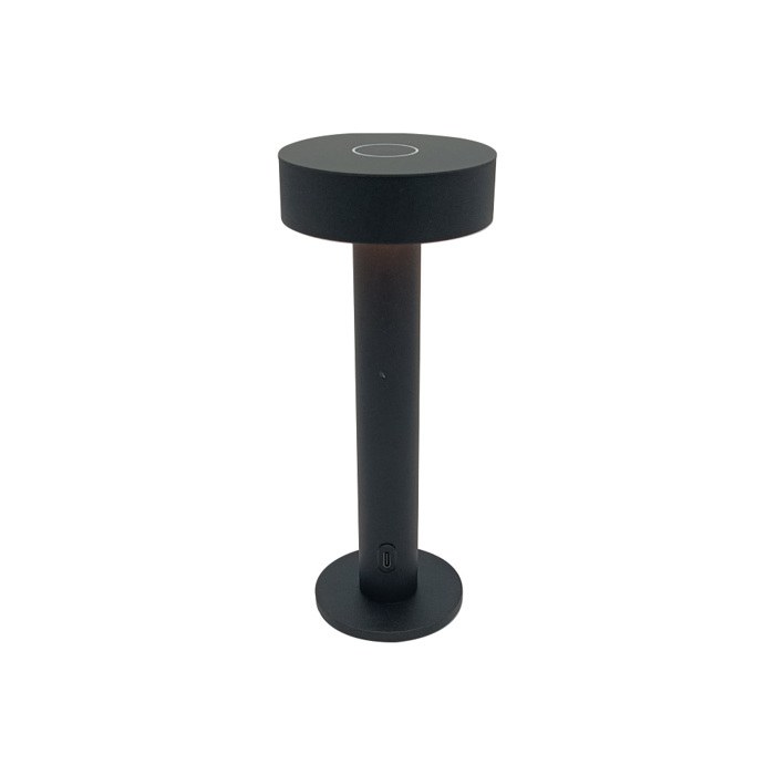 Inlight Epanafortizomeno Epitrapezio Fotistiko LED 2W 3CCT Touch Metalliko Mavro F22x9cm (3053-Black)