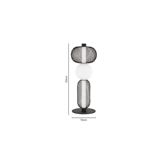 Inlight Epitrapezio Fotistiko 24W 3000K apo Mavro Metallo kai Gyali F15x53cm (3061)