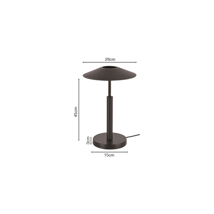 Inlight Epitrapezio Fotistiko se Mavro Xroma LED 3000K 10W F28x45cm (3063-Black)