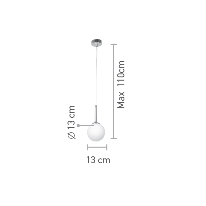 InLight Kremasto fotistiko apo xrusafi metallo kai lefki opalina 1XG9 F13cm (4016-1)