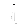 InLight Kremasto fotistiko LED 5W 3000K se mavri apoxrosi 3.5X50cm (4018-BL)