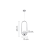 InLight Kremasto fotistiko se mavri apoxrosi kai lefki opalina 1XG9 15X40cm (4021-BL)