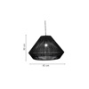 Inlight Kremasto Fotistiko me Kapelo apo Ina 1xE27 F45x30cm (4057-B)