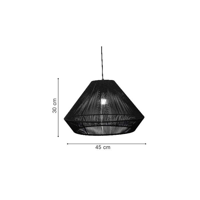 Inlight Kremasto Fotistiko me Kapelo apo Ina 1xE27 F45x30cm (4057-B)