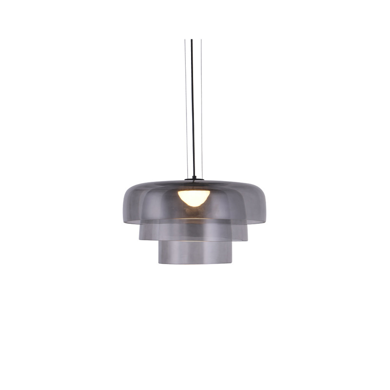 Inlight Κρεμαστό Φωτιστικό LED 12W 3000K από Φιμέ Γυαλί