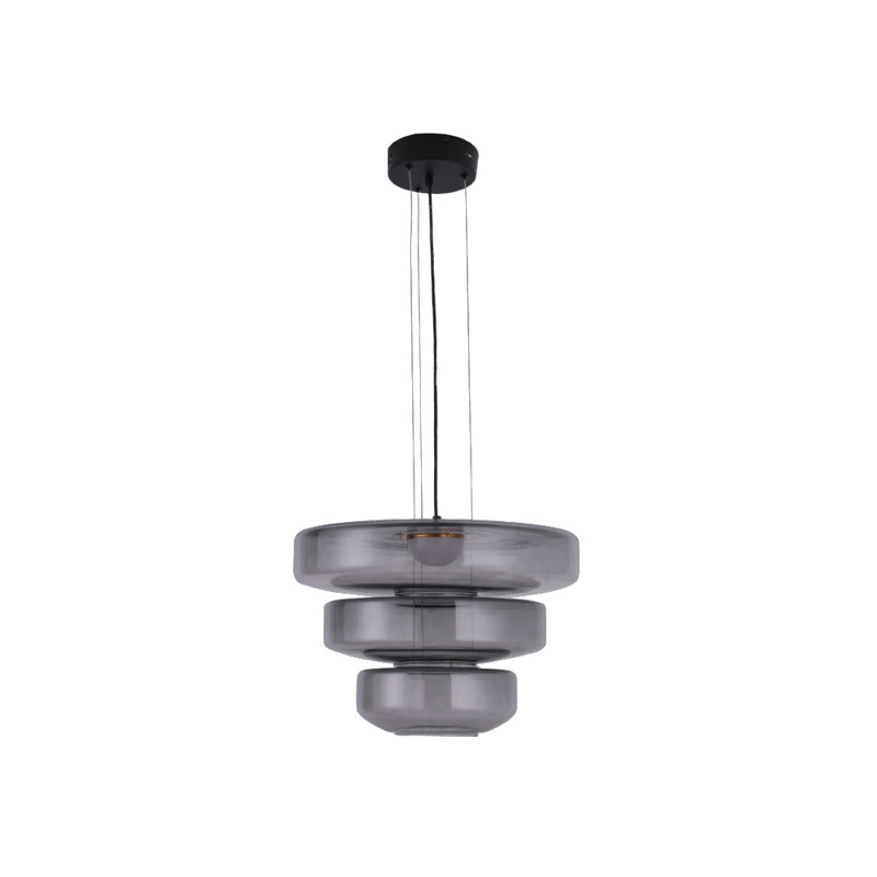 Inlight Κρεμαστό Φωτιστικό από Φιμέ Γυαλί 12W 3000K Φ45