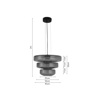 Inlight Kremasto Fotistiko apo Fime Gyali 12W 3000K F45x33cm (4070-Smoky)