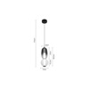 Inlight Kremasto Fotistiko apo Mavro Metallo kai Gyali 25W 3000K F15x39.5m (4071)