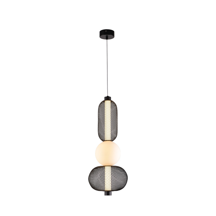 Inlight Kremasto Fotistiko apo Mavro Metallo kai Gyali 24W 3000K F20m (4072)