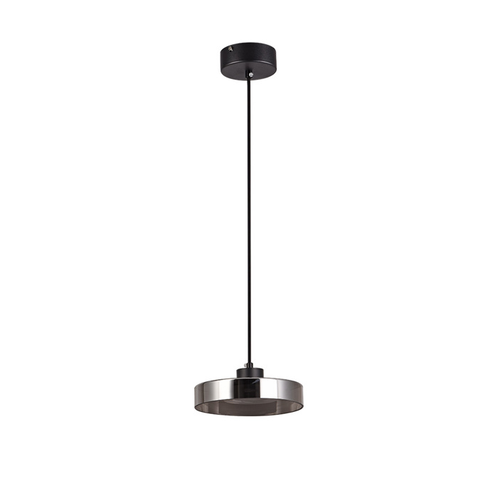 Inlight Kremasto Fotistiko LED 3CCT apo Mavro Metallo kai Fime Gyali F20x10cm (4075-1-Black/Smoky)
