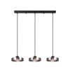 Inlight Kremasto Fotistiko LED apo Mavro Metallo kai Fime Gyali F70x200cm 3CCT 3x12W (4075-3R-Black/Smoky)